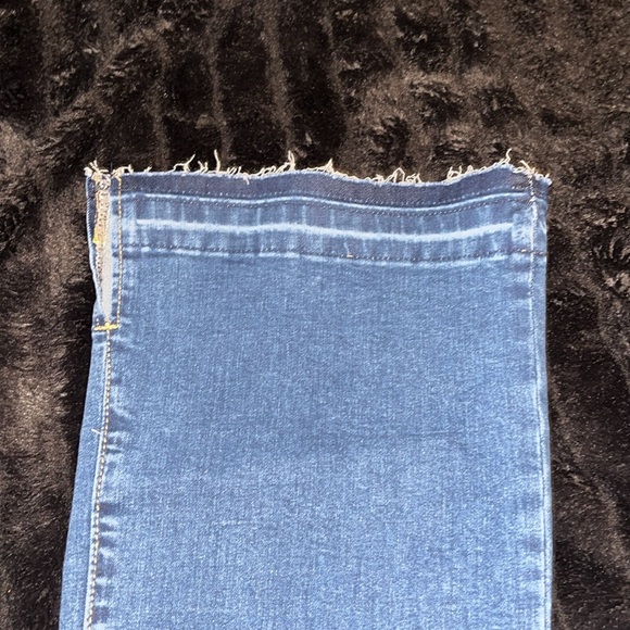 Women's Jeans... wide leg/boot cut. Fringed bottom/ slits. - Picture 4 of 4